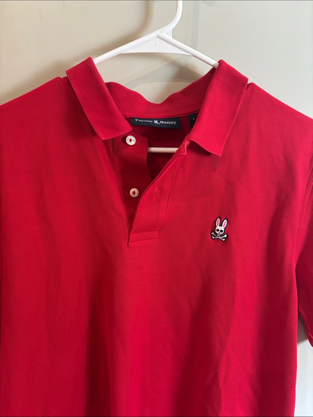 Psycho Bunny Men’s Red Polo with Embroidered Logo